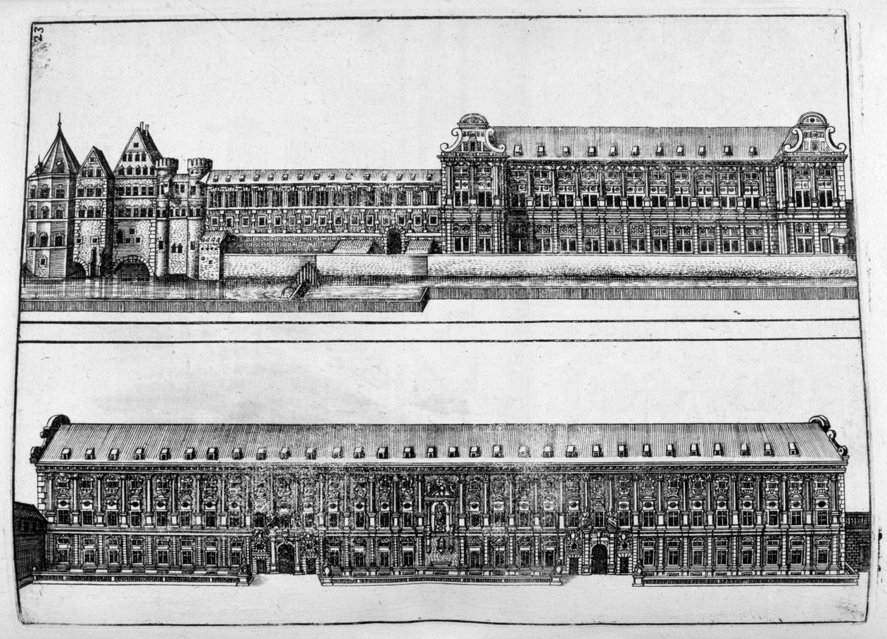 Návrh zámku, 1664 od Georg Andreas Bockler