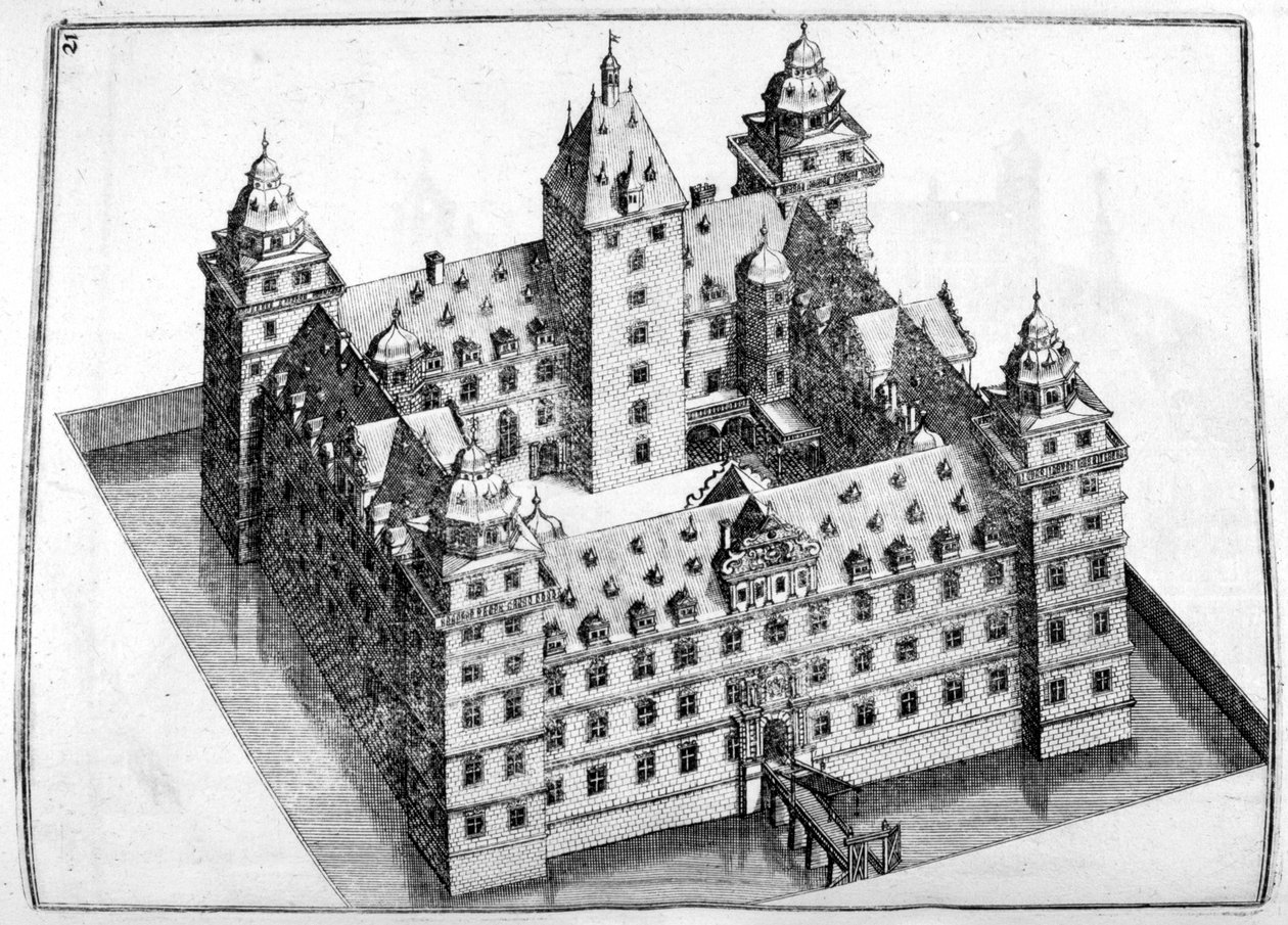 Návrh zámku, 1664 od Georg Andreas Bockler