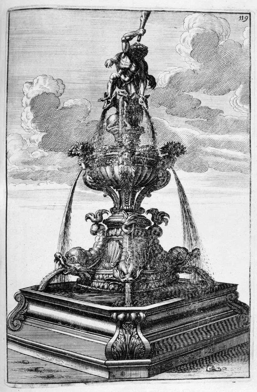 Návrh fontány, 1664 od Georg Andreas Bockler