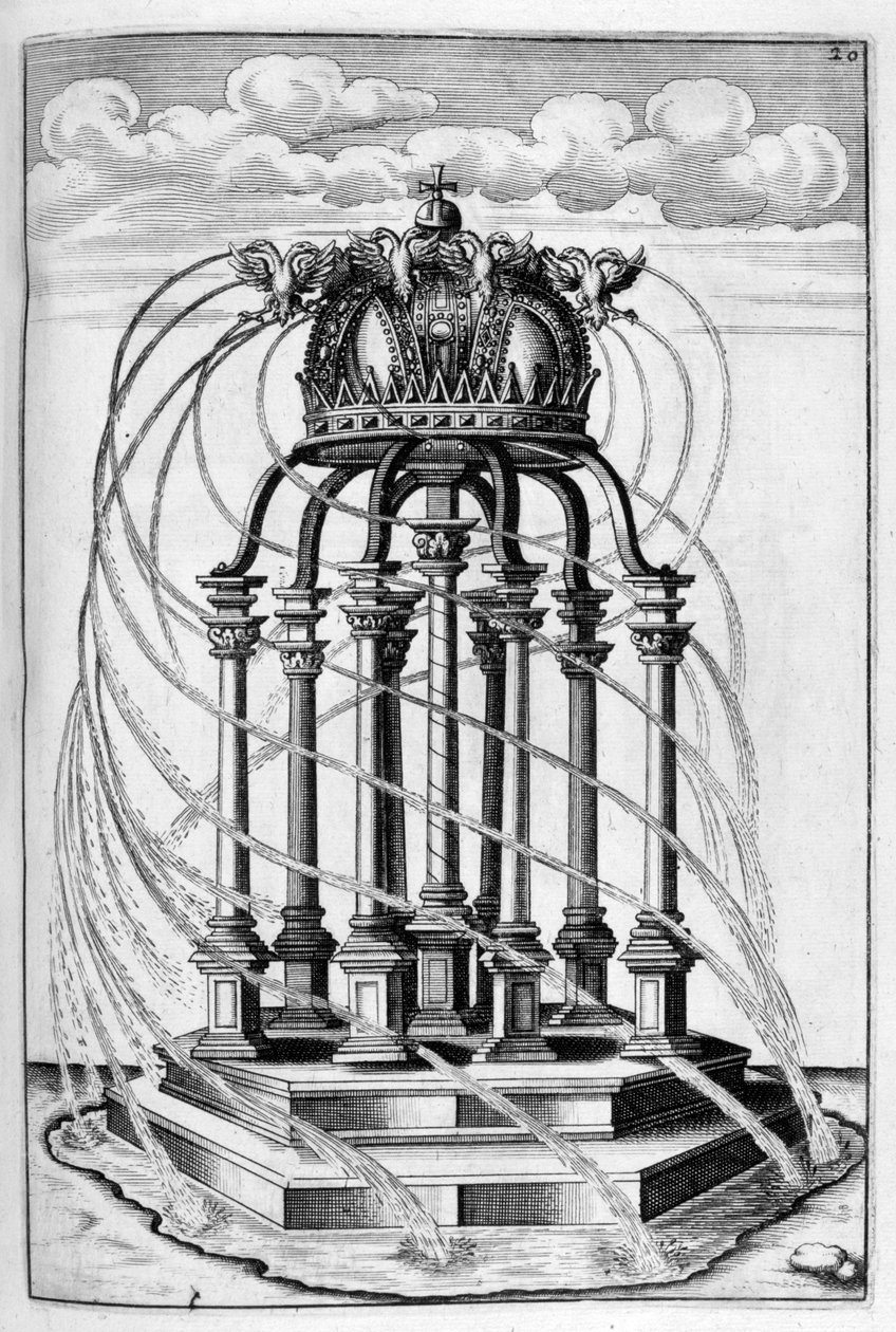 Návrh fontány, 1664 od Georg Andreas Bockler
