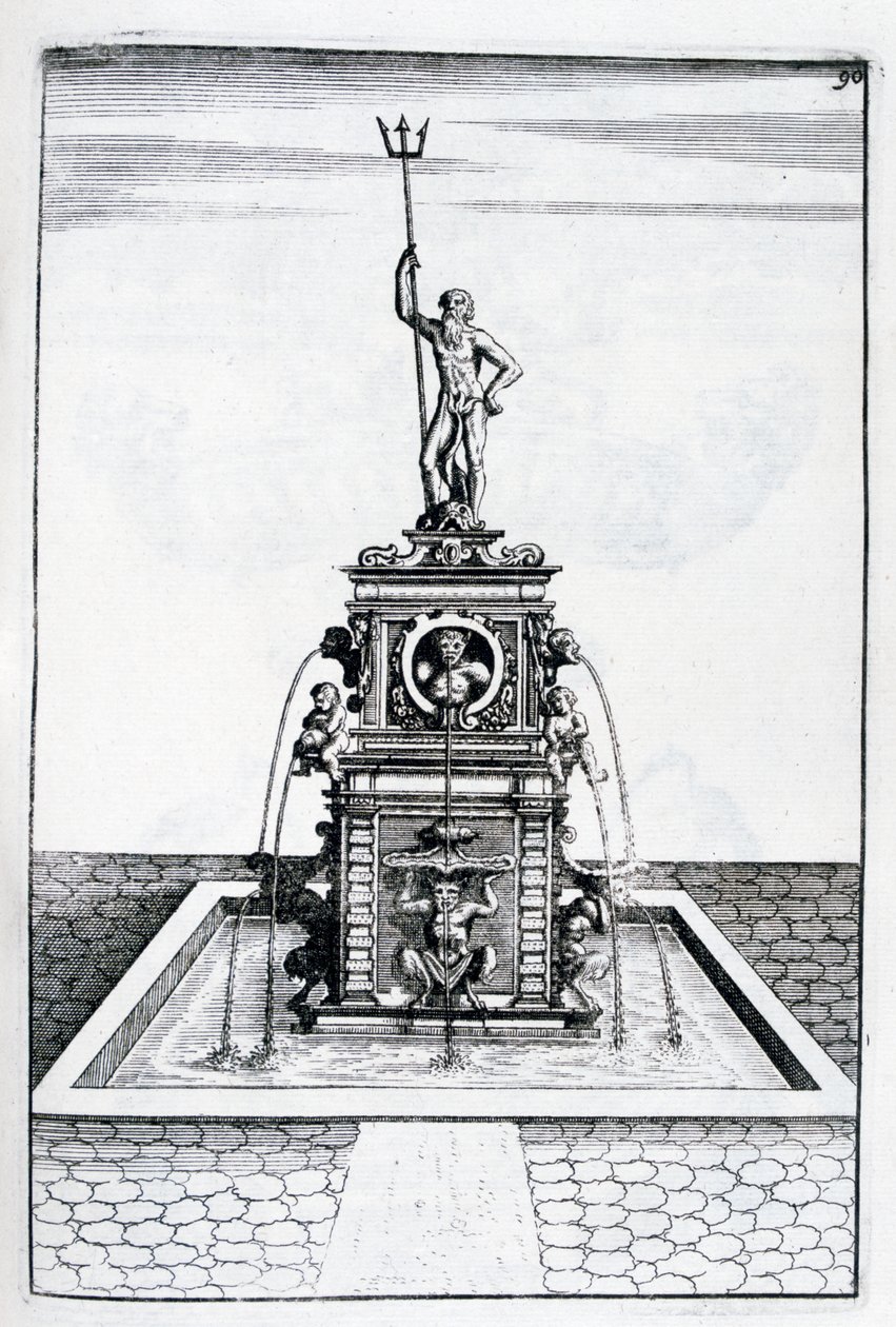 Návrh fontány, 1664 od Georg Andreas Bockler