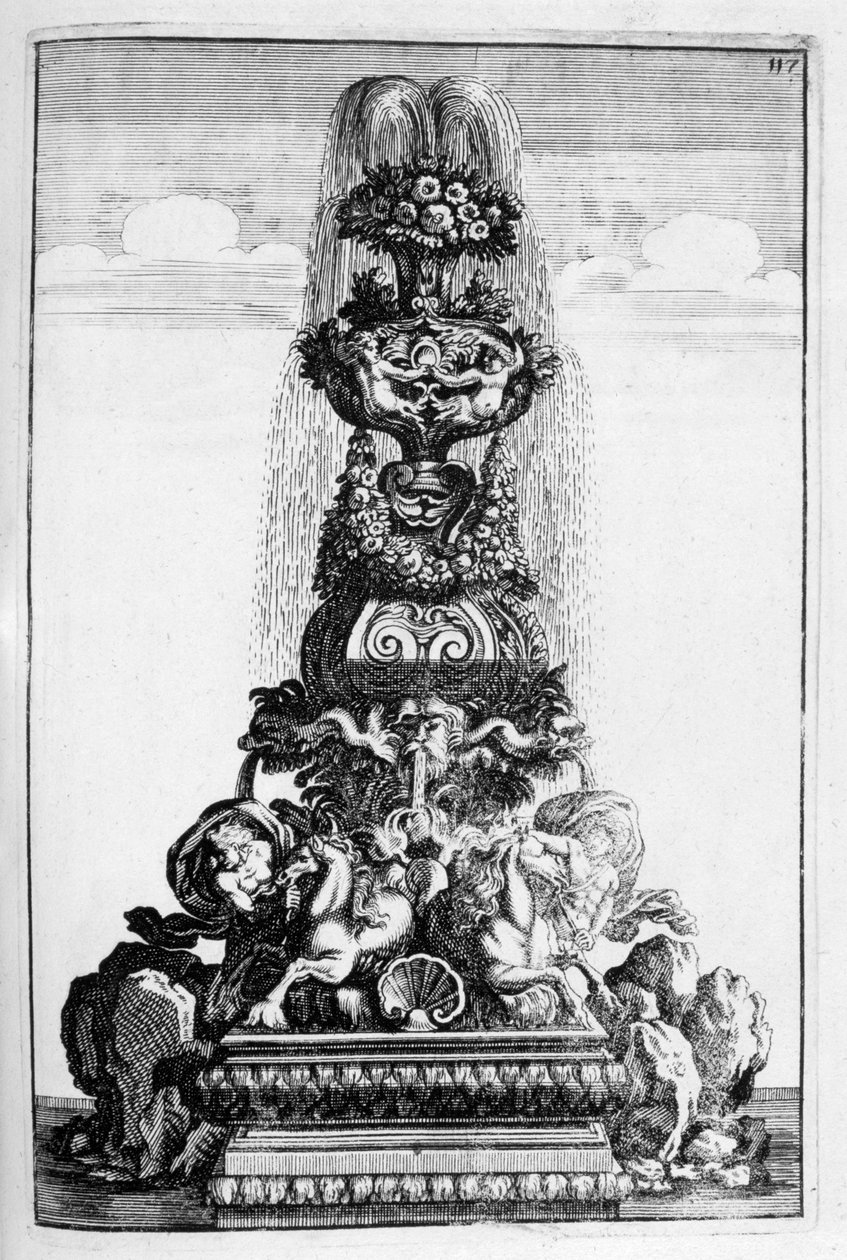 Návrh fontány, 1664 od Georg Andreas Bockler