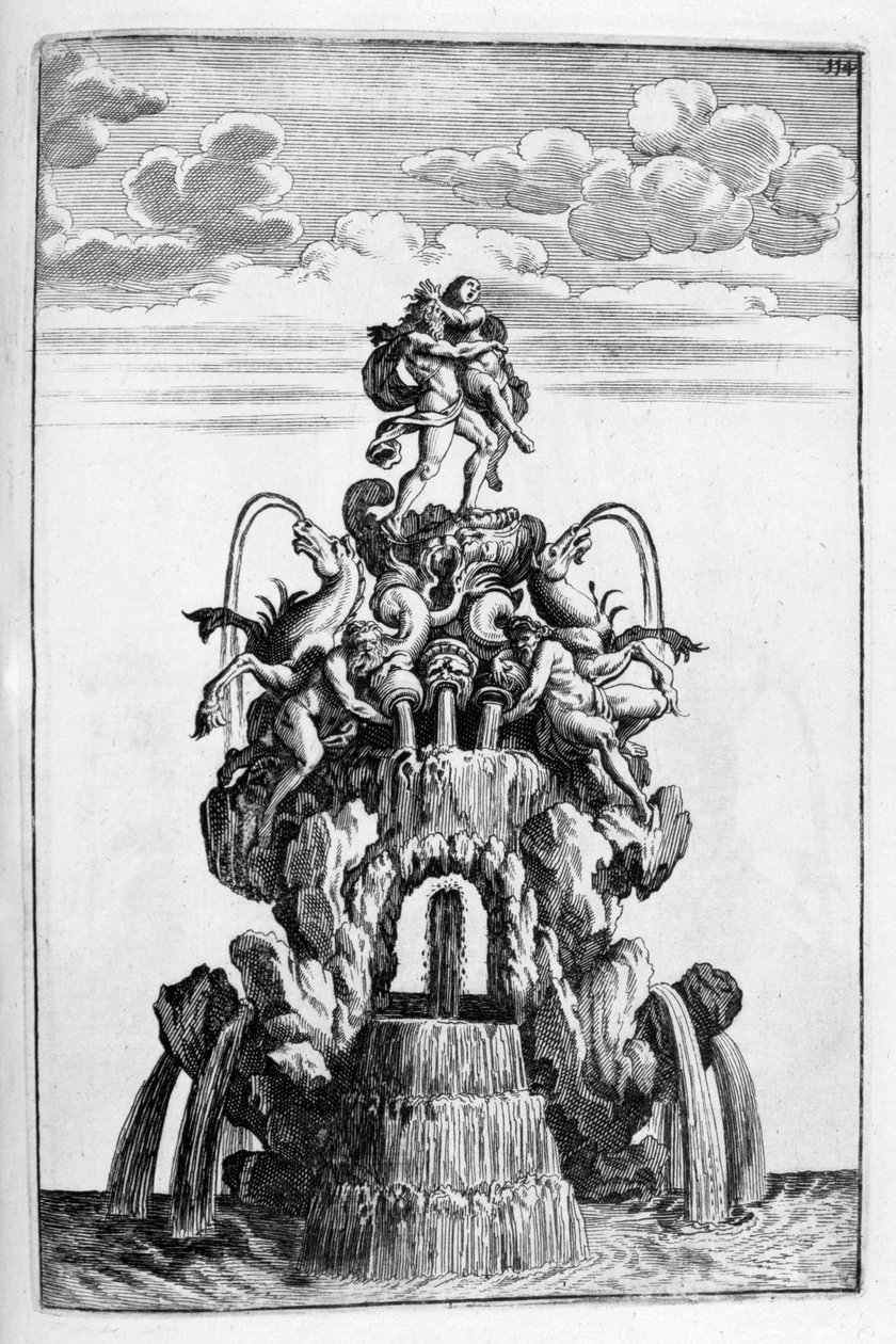 Návrh fontány, 1664 od Georg Andreas Bockler