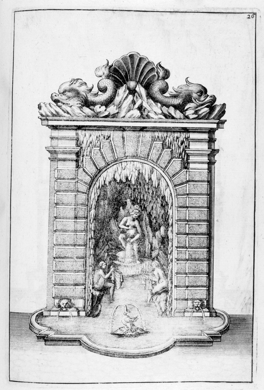 Návrh fontány, 1664 od Georg Andreas Bockler