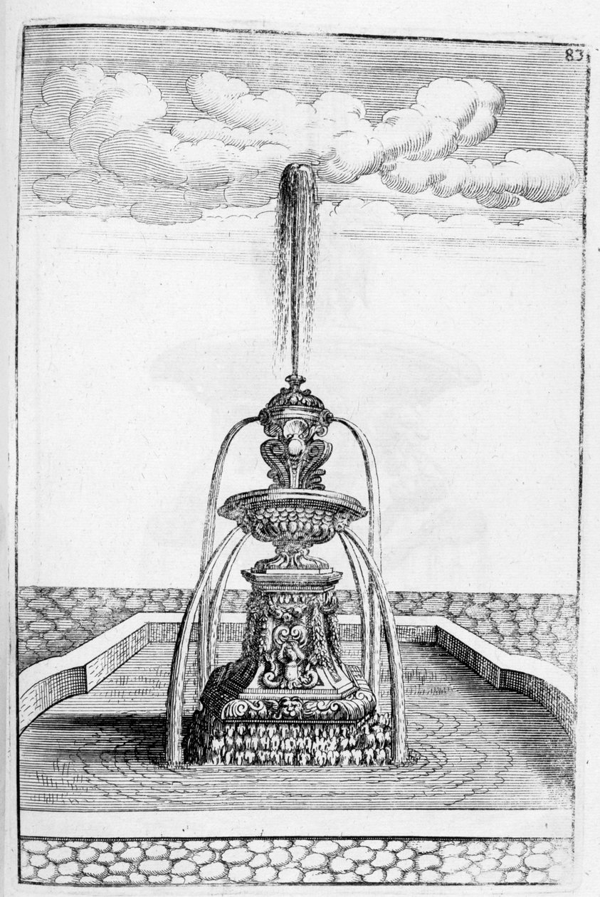 Návrh fontány, 1664 od Georg Andreas Bockler