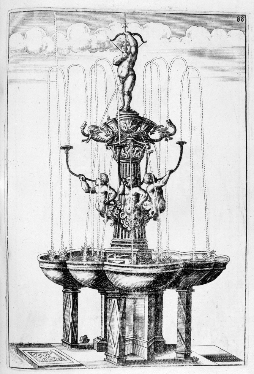 Návrh fontány, 1664 od Georg Andreas Bockler