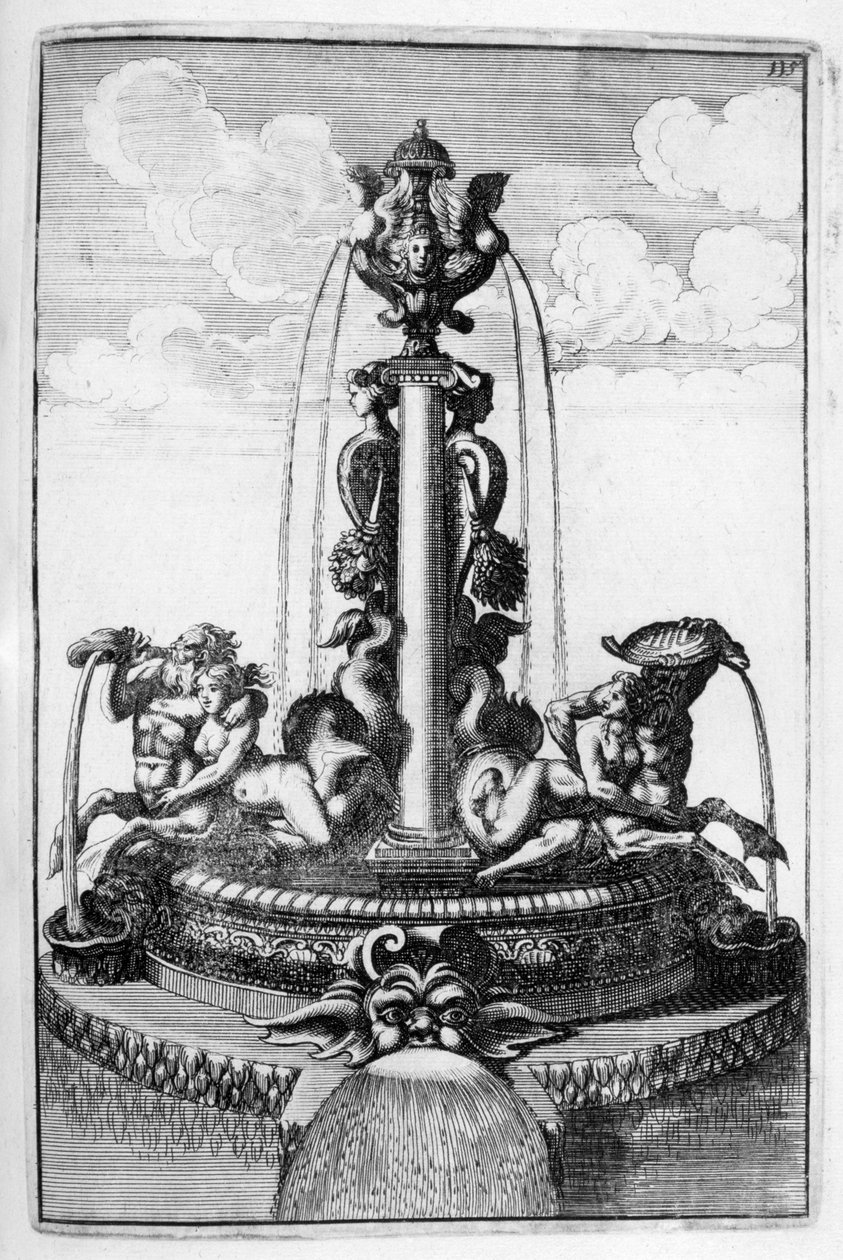 Návrh fontány, 1664 od Georg Andreas Bockler