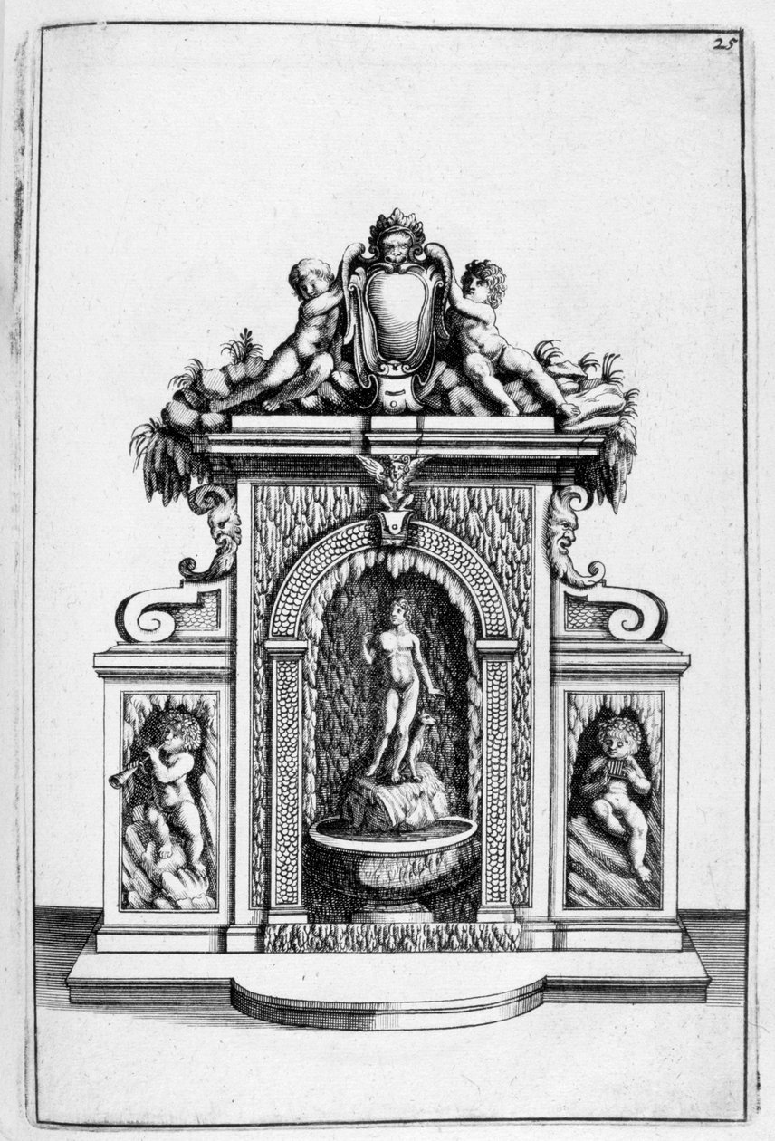 Návrh fontány, 1664 od Georg Andreas Bockler