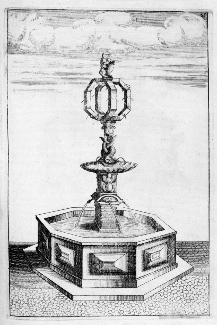 Návrh fontány, 1664 od Georg Andreas Bockler