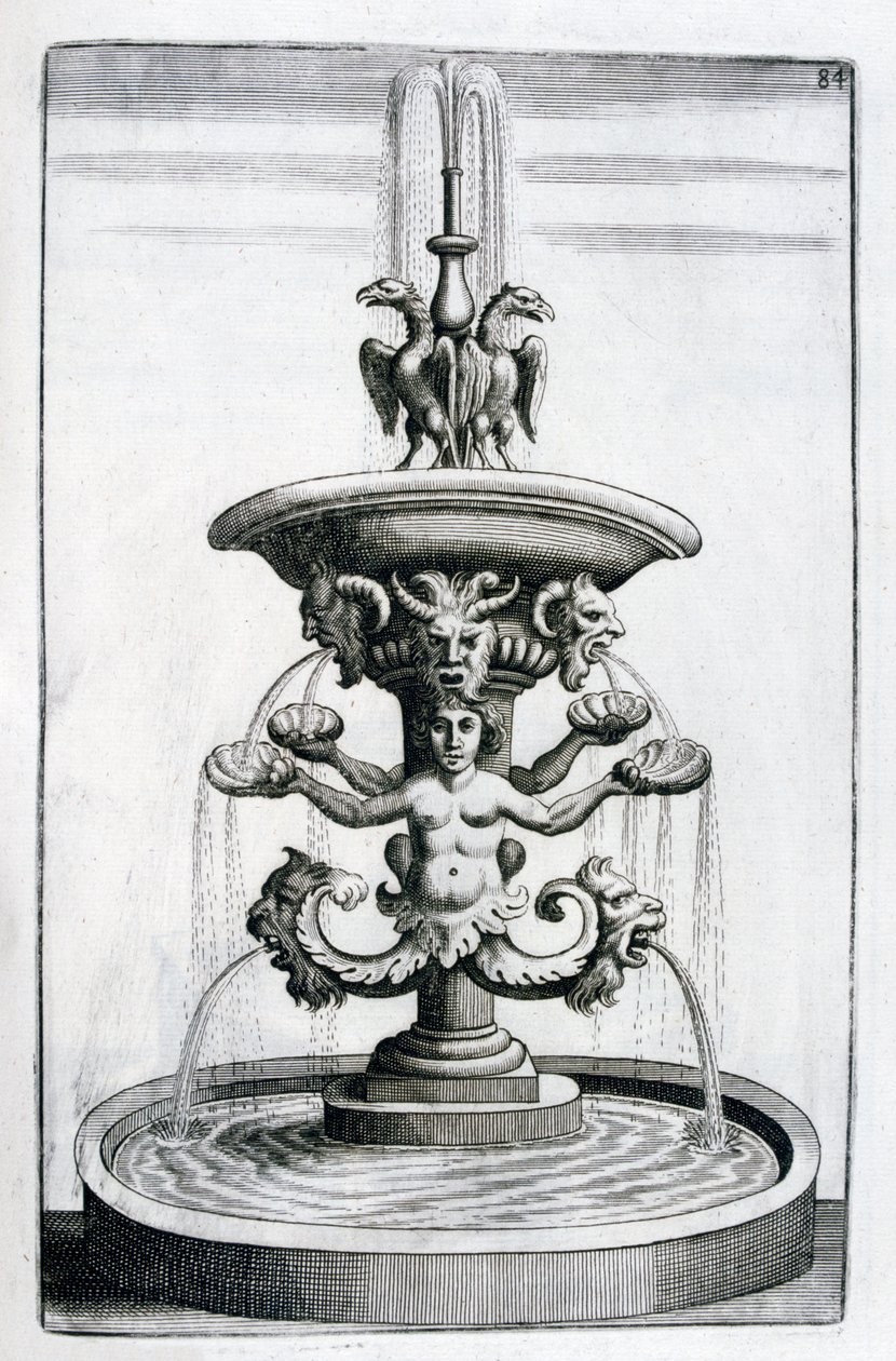 Návrh fontány, 1664 od Georg Andreas Bockler