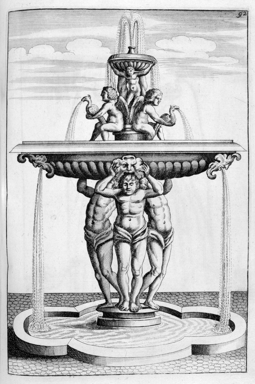 Návrh fontány, 1664 od Georg Andreas Bockler