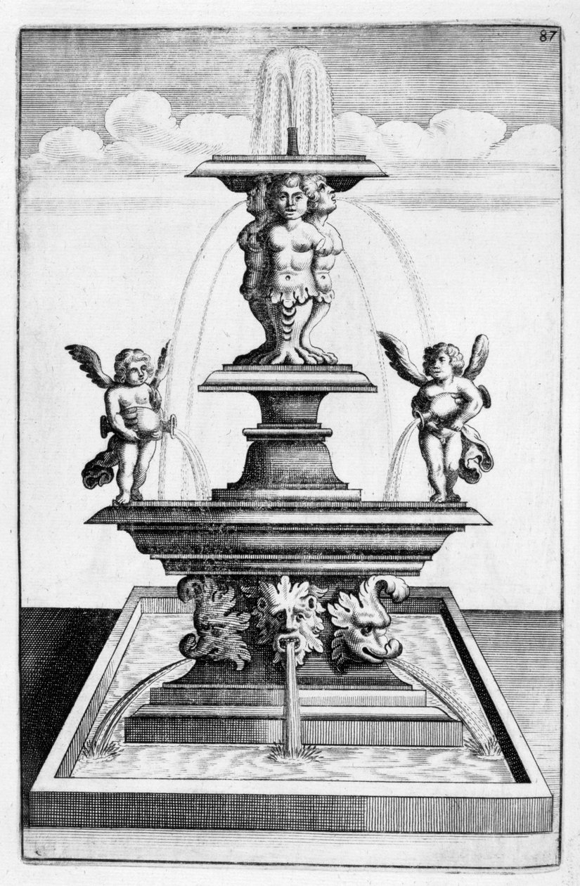 Návrh fontány, 1664 od Georg Andreas Bockler