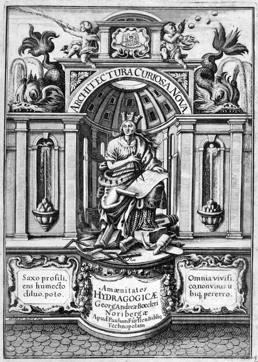 Přední strana Architectura Curiosa Nova, 1664 od Georg Andreas Bockler