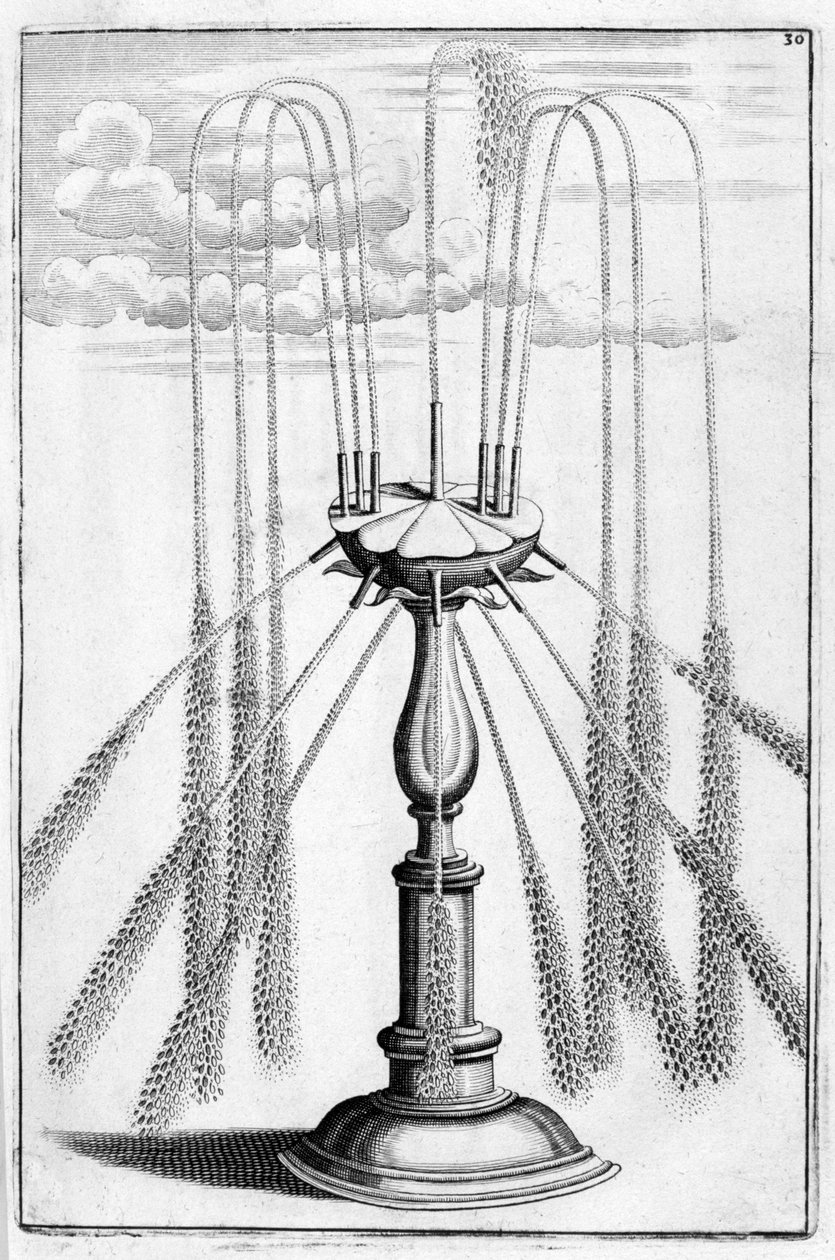 Ozdobný design fontány, 1664 od Georg Andreas Bockler
