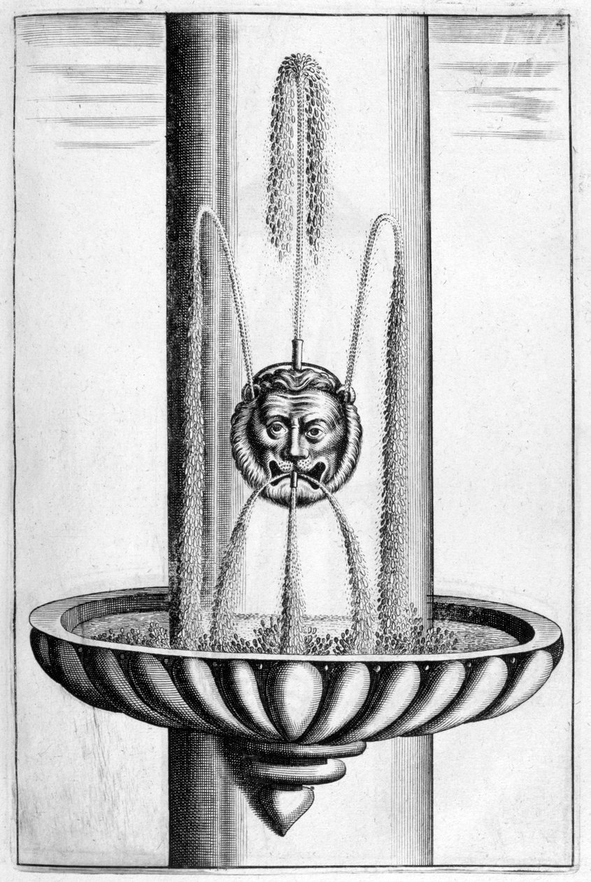 Ozdobný design fontány, 1664 od Georg Andreas Bockler