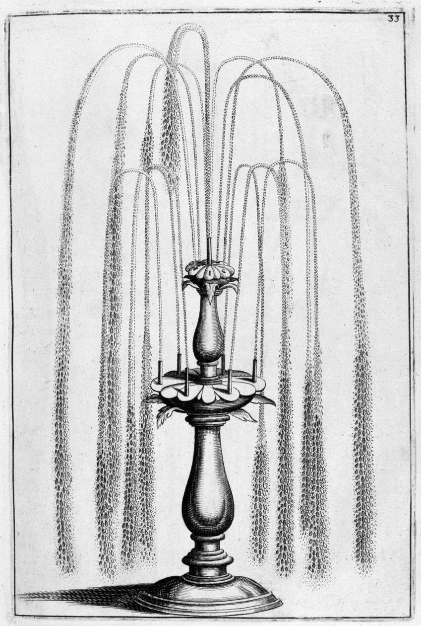 Ozdobný design fontány, 1664 od Georg Andreas Bockler