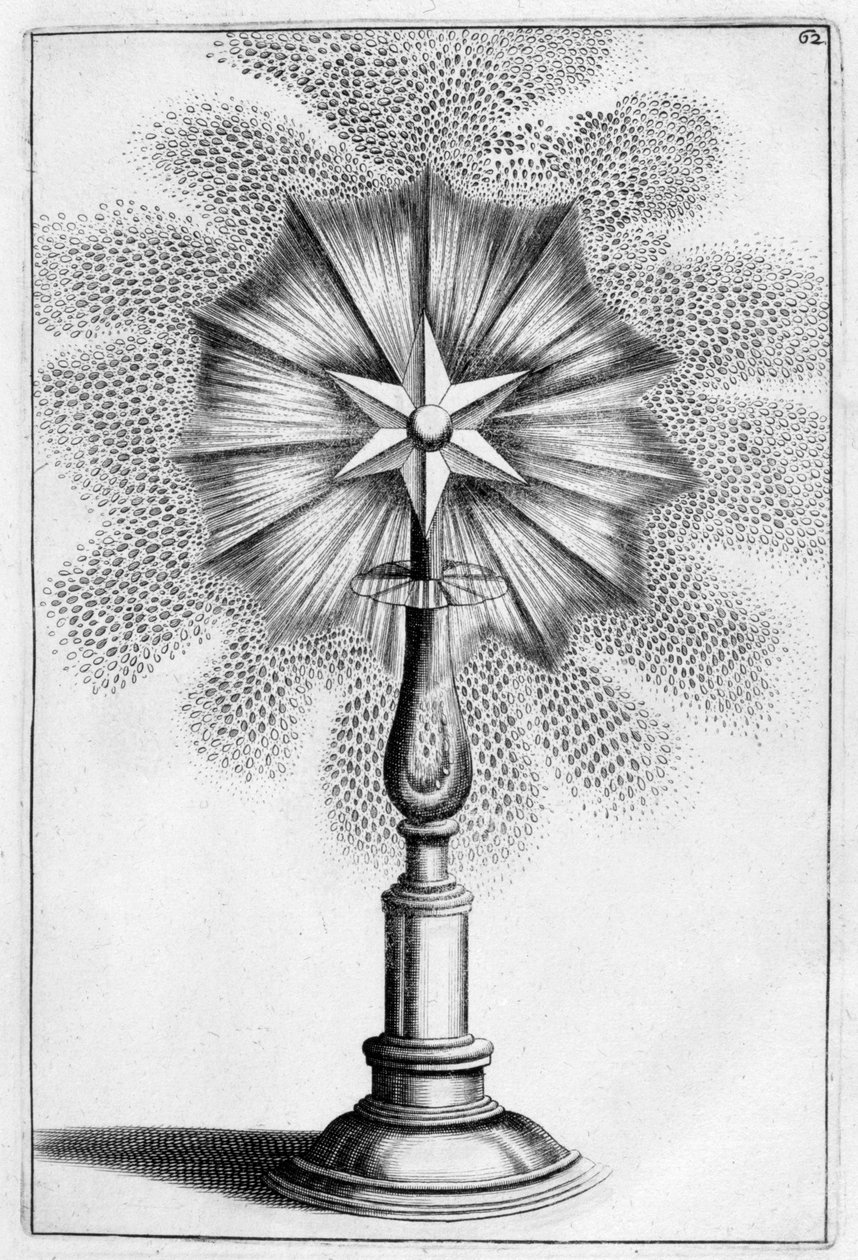 Hvězdný design okrasné fontány, 1664 od Georg Andreas Bockler
