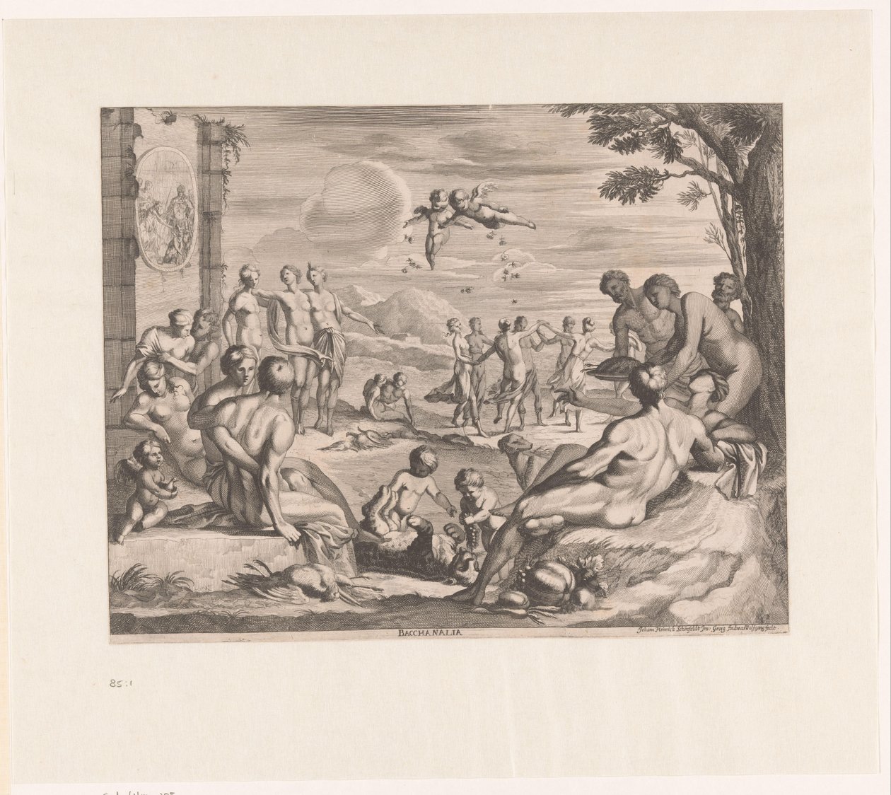 Bakchanal Bacchanalia (název na objektu) od Georg Andreas Wolfgang