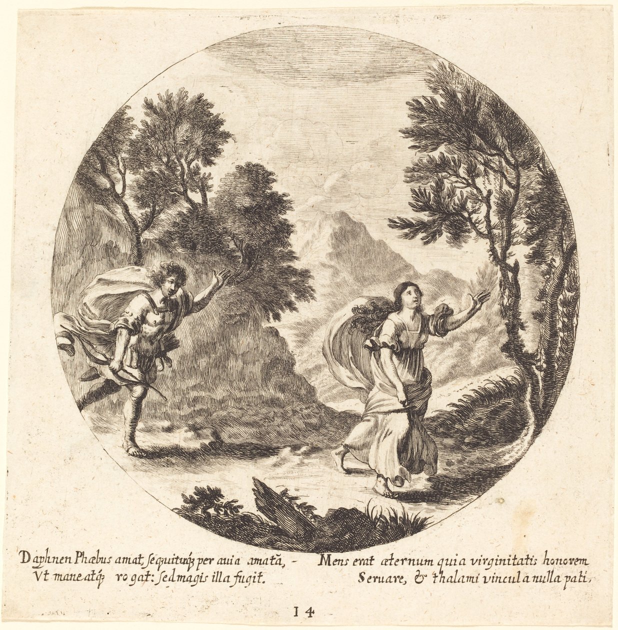 Apollo a Daphne od Georg Andreas Wolfgang the Elder