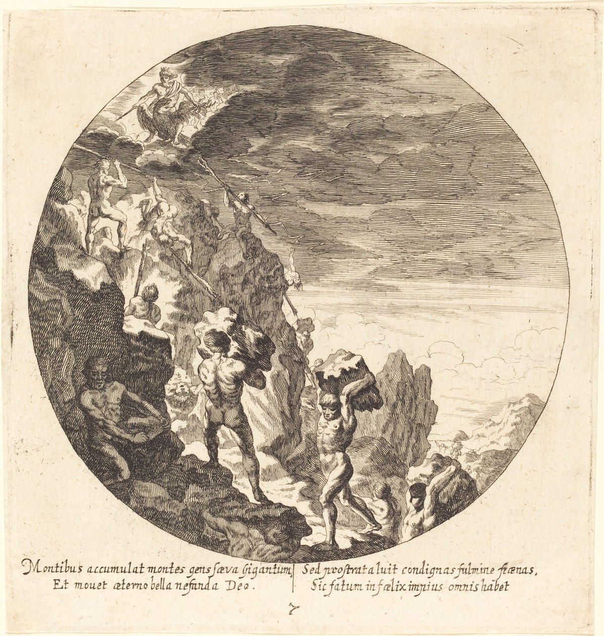 Obři odpuzováni Jovem od Georg Andreas Wolfgang the Elder