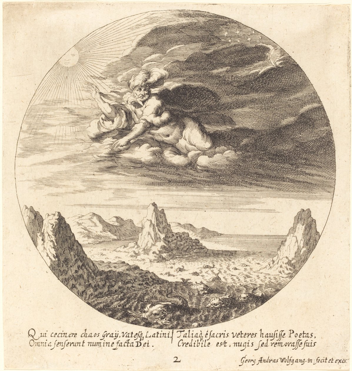 Bůh vytváří řád z chaosu od Georg Andreas Wolfgang the Elder