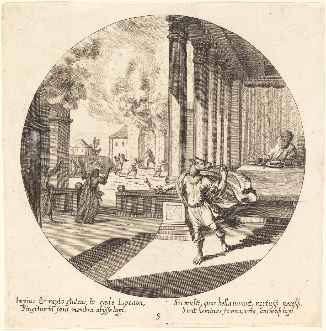 Jove promění Lycaona ve vlka od Georg Andreas Wolfgang the Elder