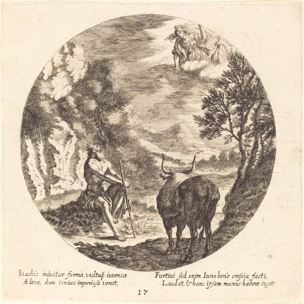 Jupiter mění Io na krávu od Georg Andreas Wolfgang the Elder