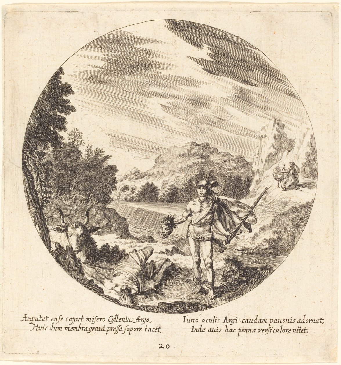 Merkur zabíjející Argus od Georg Andreas Wolfgang the Elder
