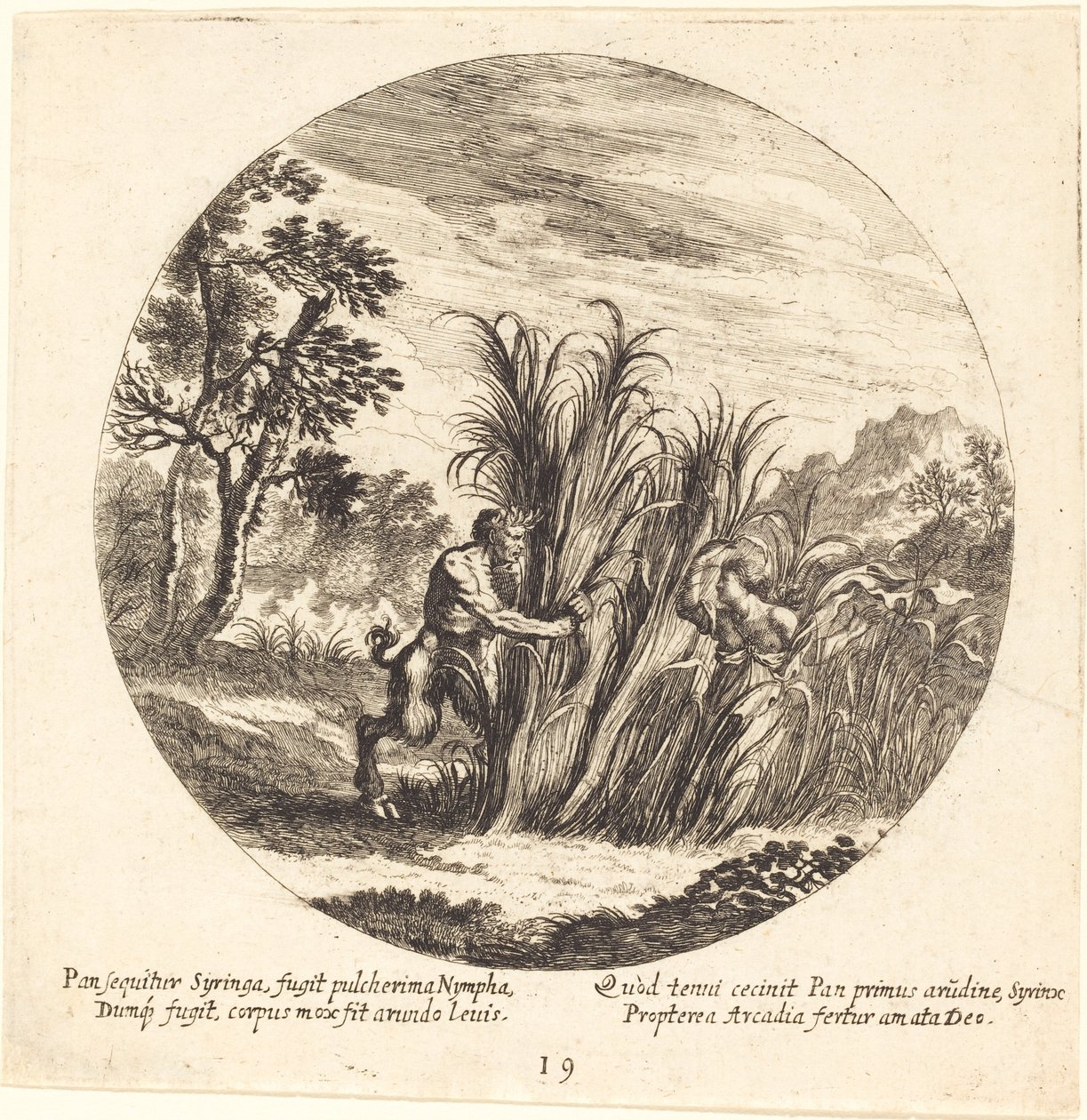 Pan a Syrinx od Georg Andreas Wolfgang the Elder