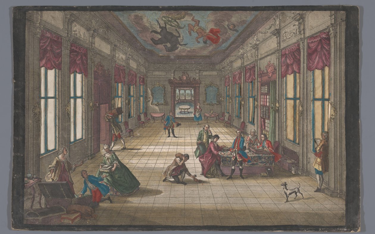Marnotratný syn dostává své dědictví Abtheilung des verlohrnen Sohnes mit seinem Vatter (titul na předmětu) od Georg Balthasar Probst (possibly)