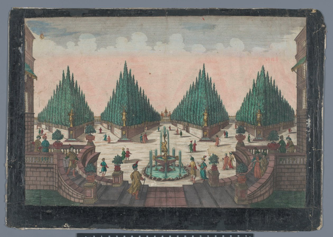 Pohled na cypřišovou zahradu v Konstantinopoli Prospect des Cypresses Gartens od Georg Balthasar Probst (possibly)