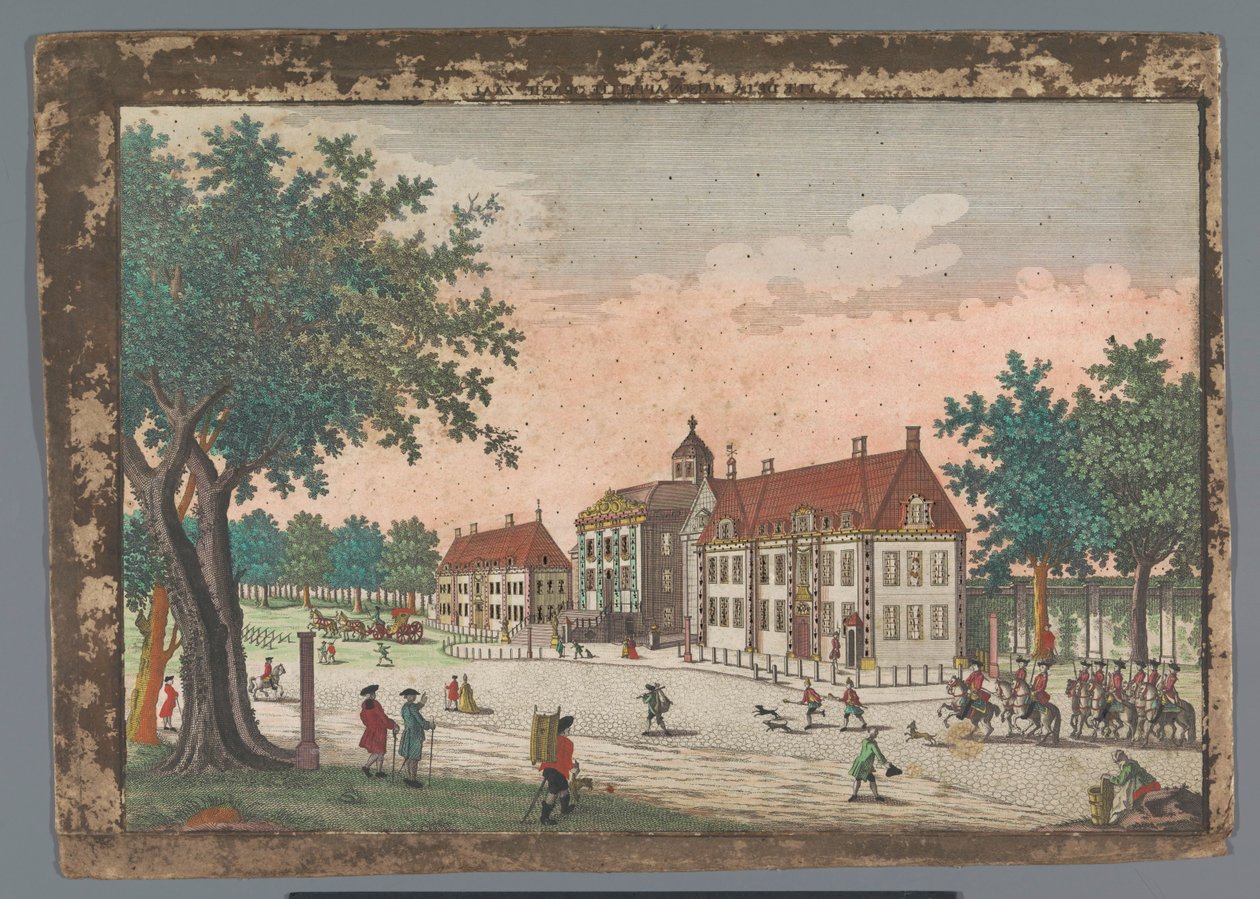 Pohled na palác Huis ten Bosch v Haagu Gesicht des Lust-Hausses Orange Hall (název na objektu) Haag (název série) od Georg Balthasar Probst
