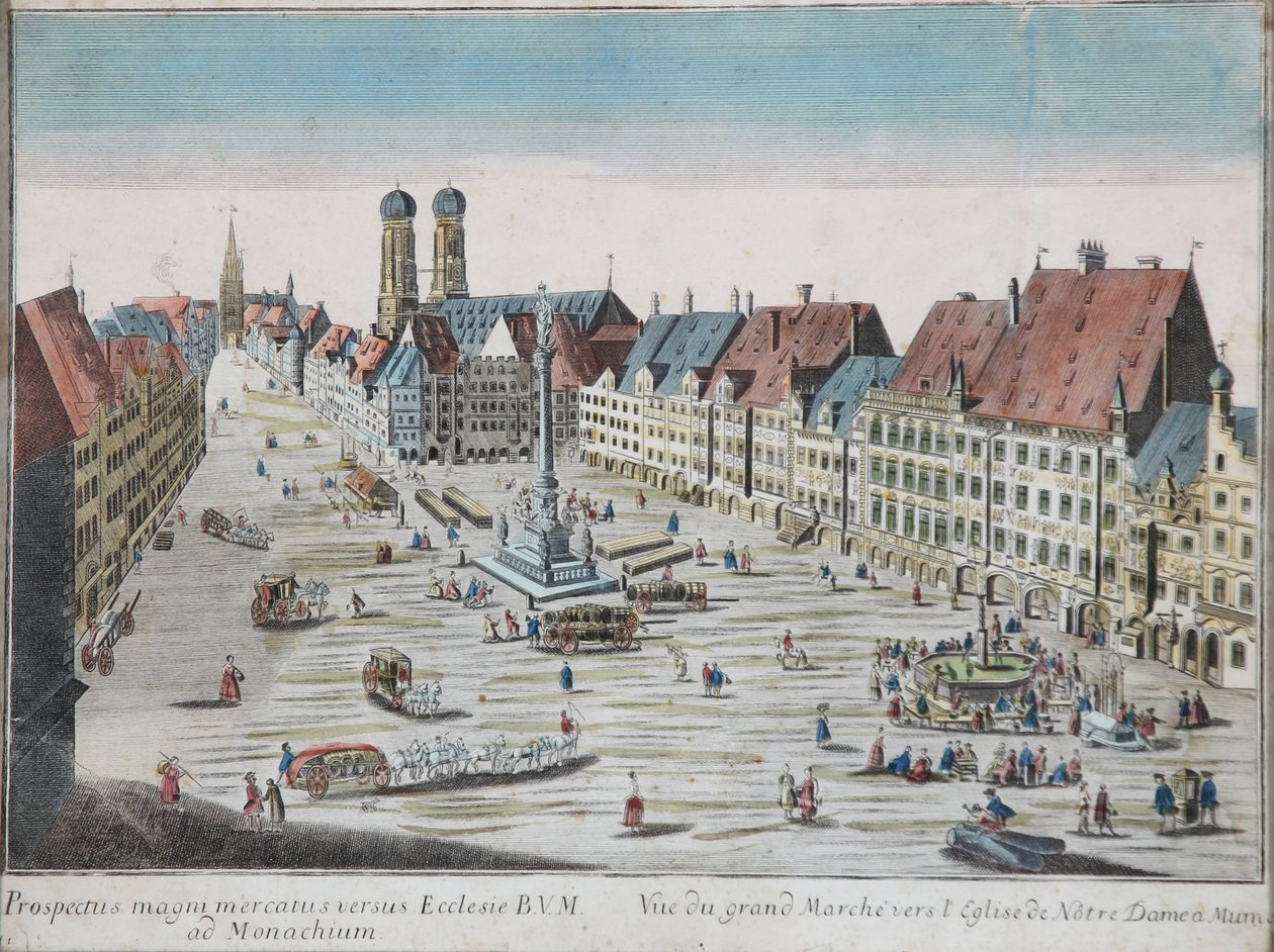 Obrázek kukátka Mnichov Marienplatz Z od Georg Balthasar Probst