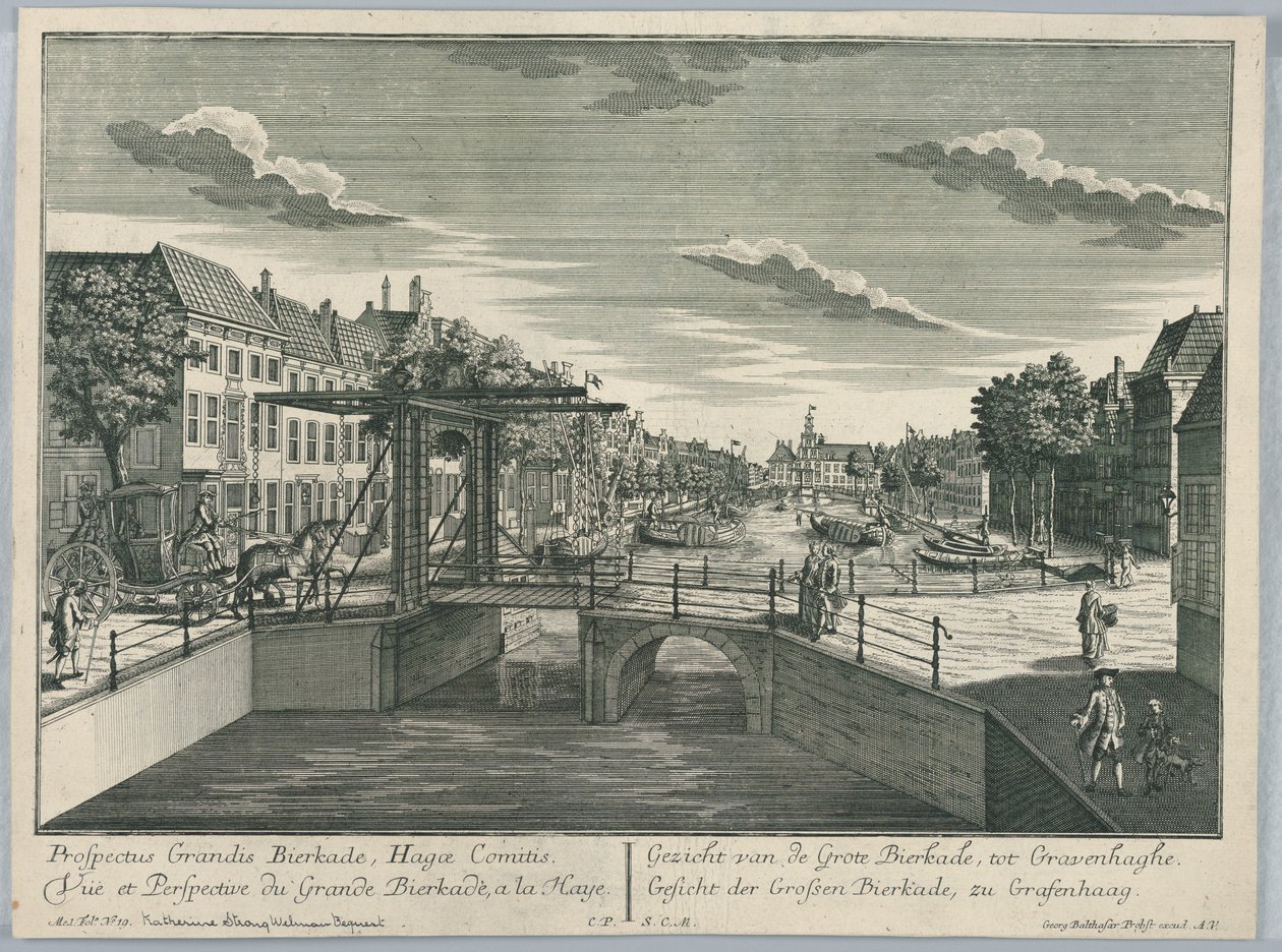 Peep-show, Pohled na Great Bierkade, Haag od Georg Balthasar Probst