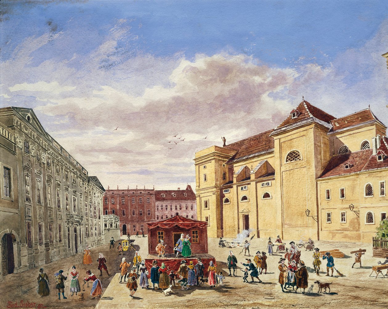 Pohled na Freyung, Vídeň od Georg Balthasar Probst