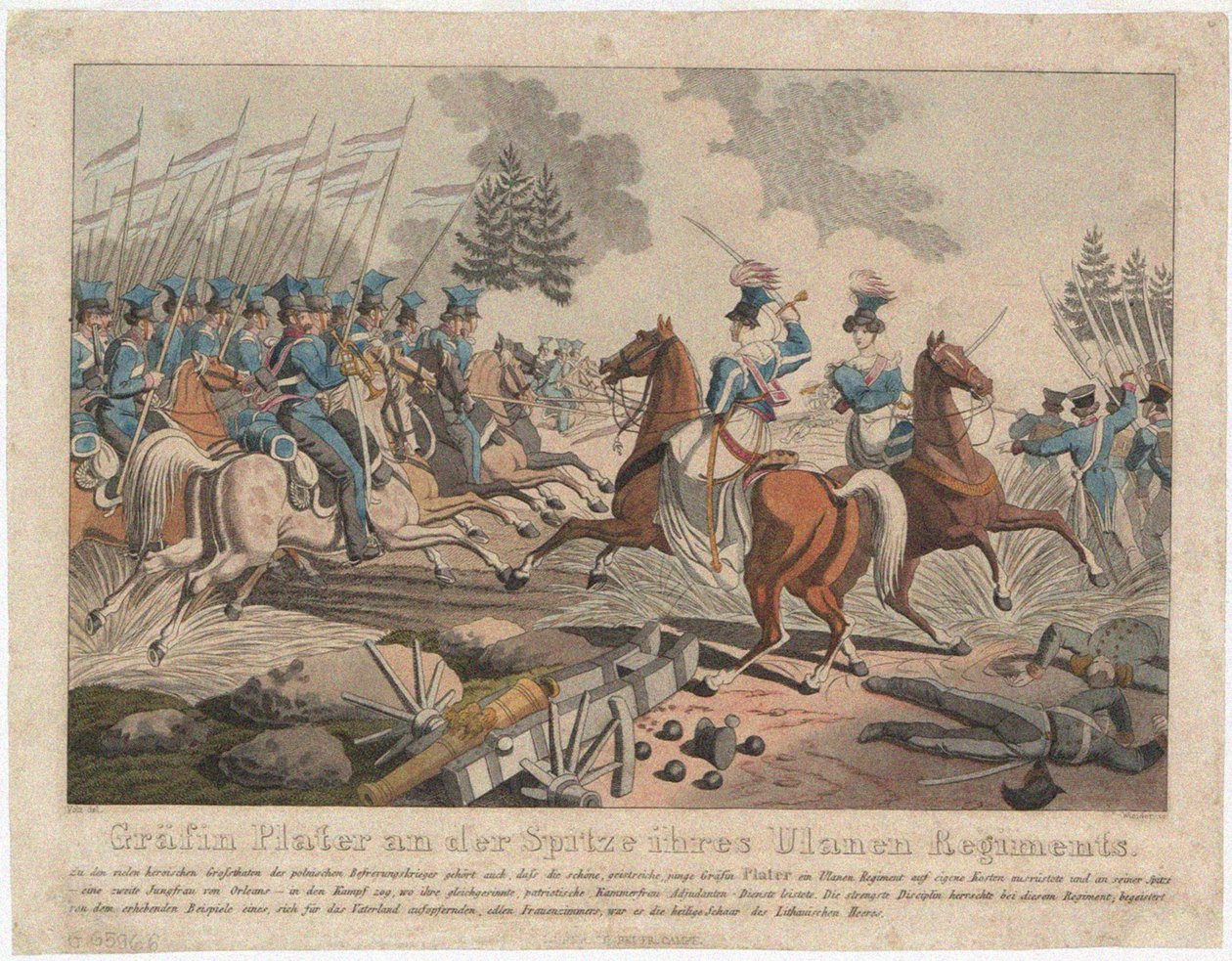 Emilia Plater v listopadovém povstání 1831 od Georg Benedikt Wunder