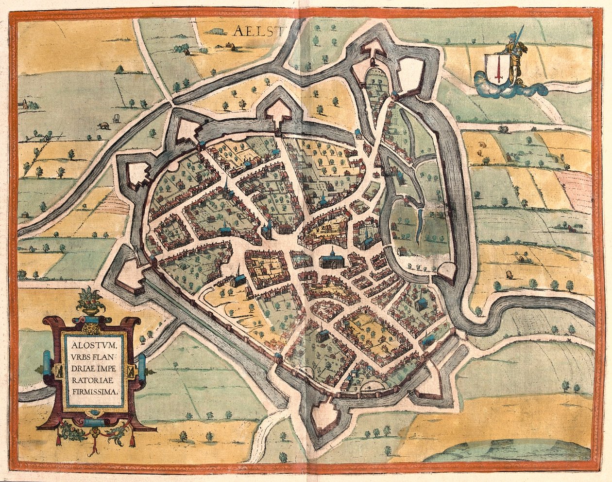 Aalst, Belgie - v "Civitates Orbis Terrarum" od Georga Brauna, Kolín nad Rýnem 1617 od Georg Braun