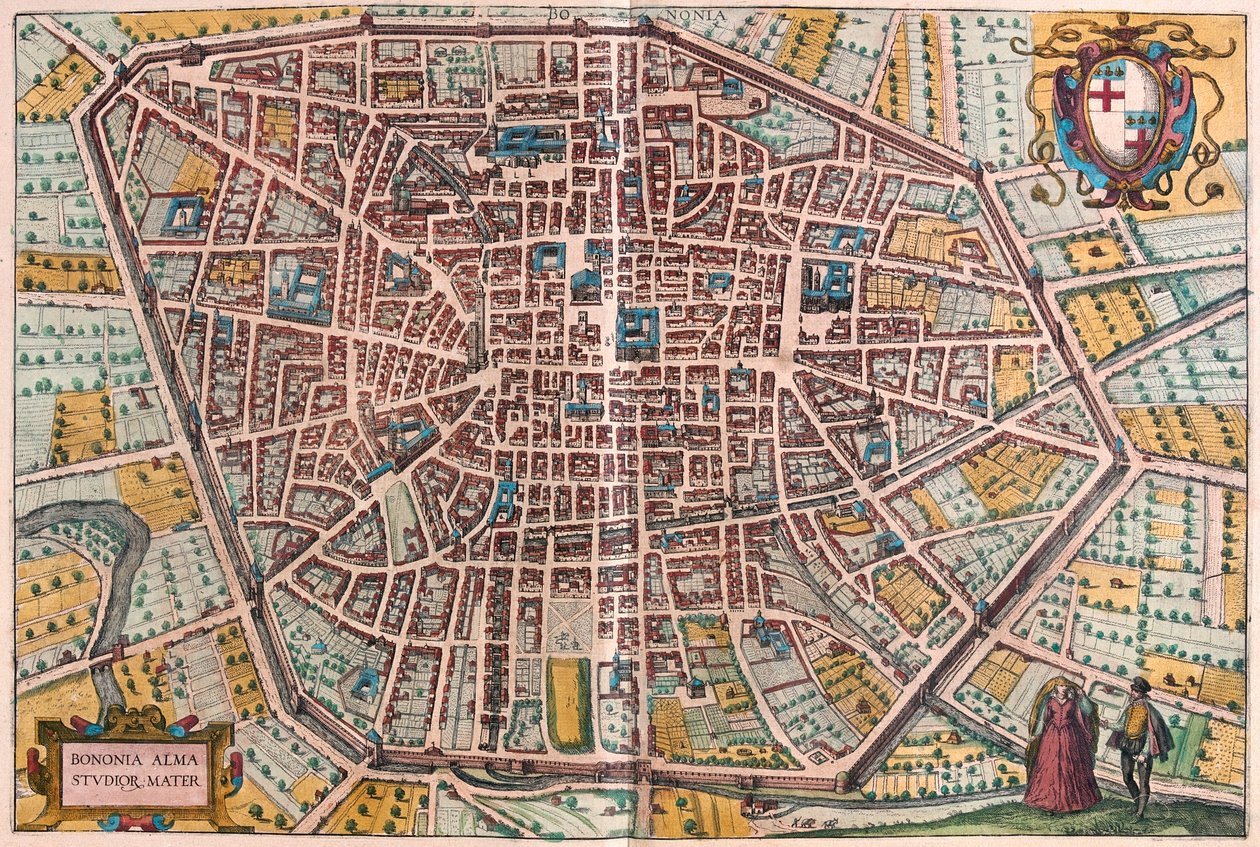 Bologna, Itálie - v "Civitates Orbis Terrarum" od Georga Brauna, Kolín nad Rýnem 1617 od Georg Braun