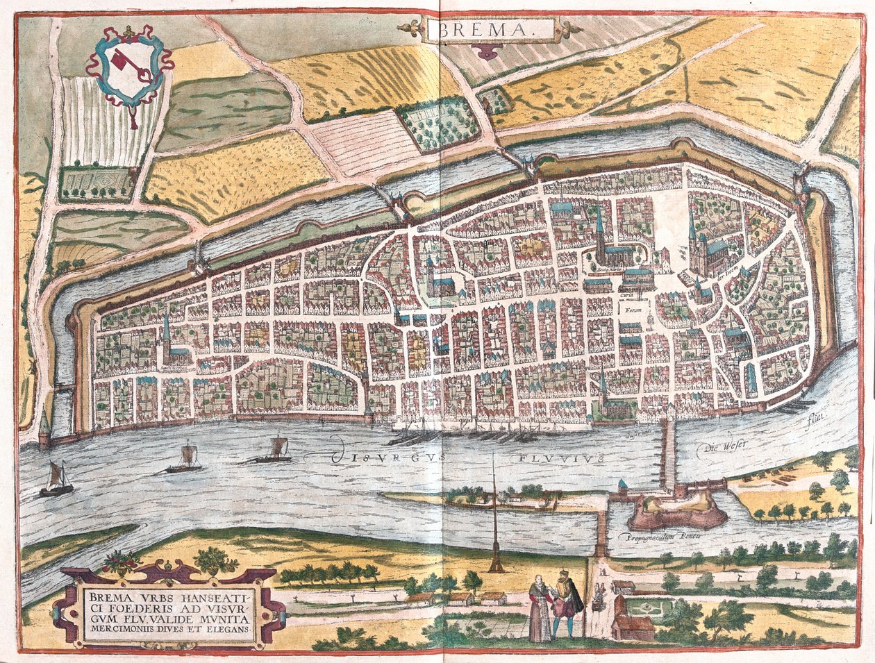 Brémy, Německo - v "Civitates Orbis Terrarum" od Georga Brauna, Kolín nad Rýnem 1617 od Georg Braun