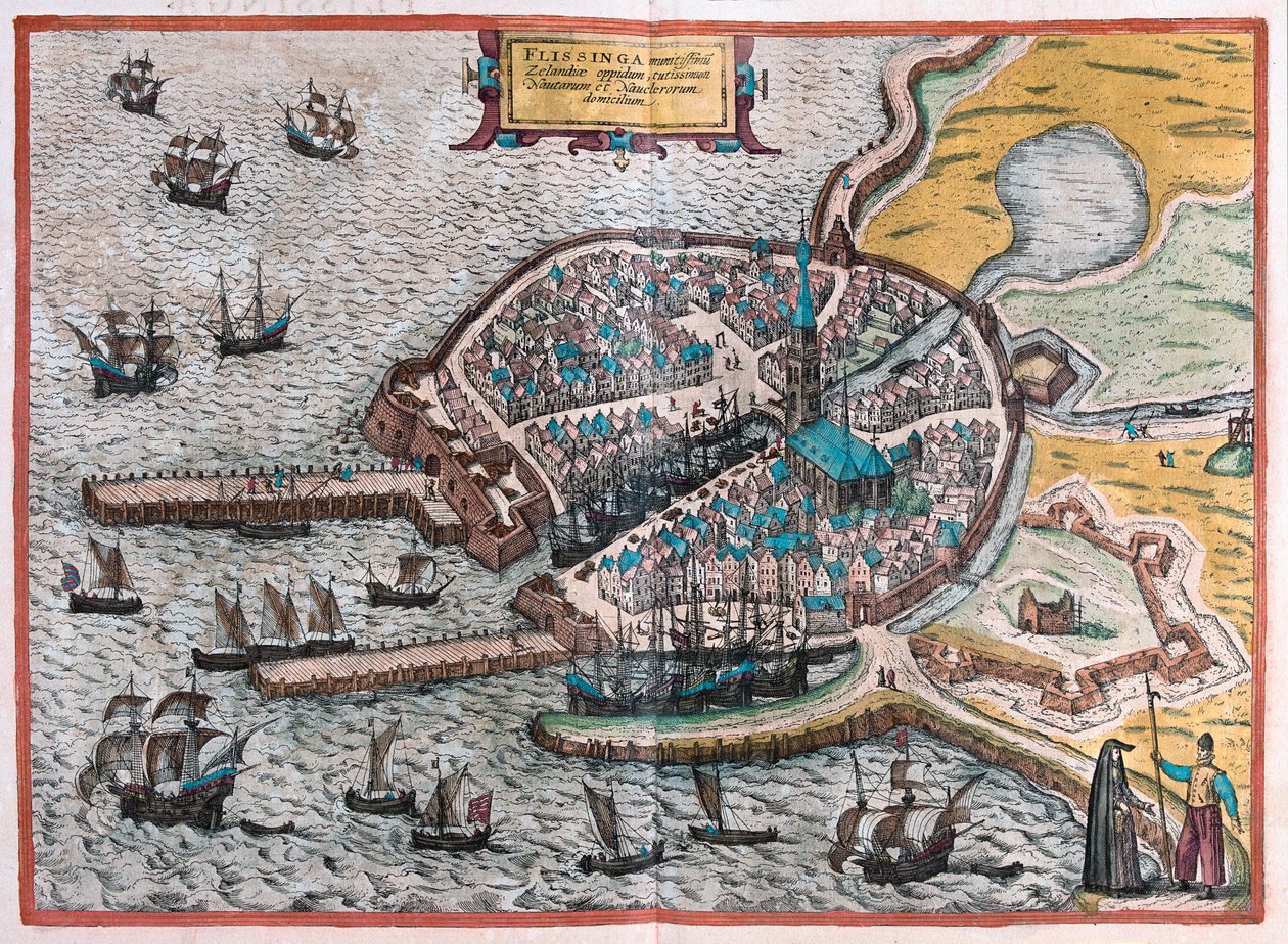 Flenish, Belgie - v "Civitates Orbis Terrarum" od Georga Brauna, Kolín nad Rýnem 1617 od Georg Braun