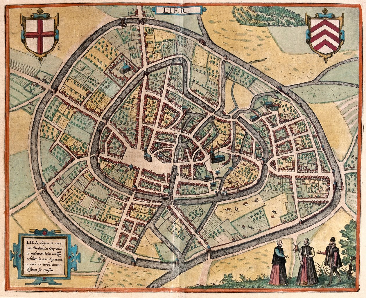 Lier, Belgie - v "Civitates Orbis Terrarum" od Georga Brauna, Kolín nad Rýnem 1617 od Georg Braun