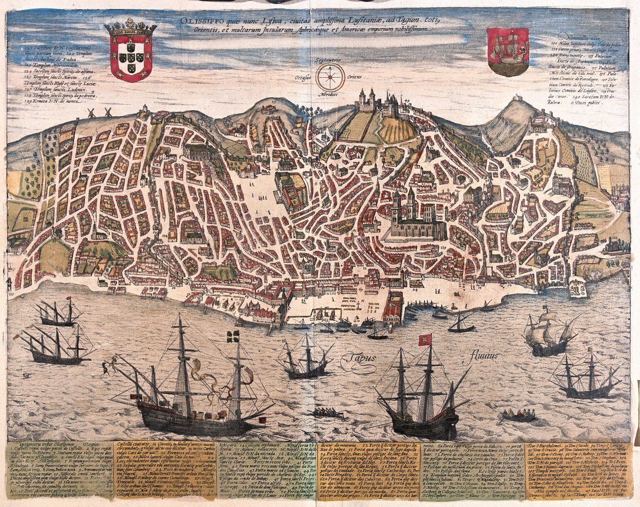 Lisabon, Portugalsko - v "Civitates Orbis Terrarum" od Georga Brauna, Kolín nad Rýnem 1617 od Georg Braun