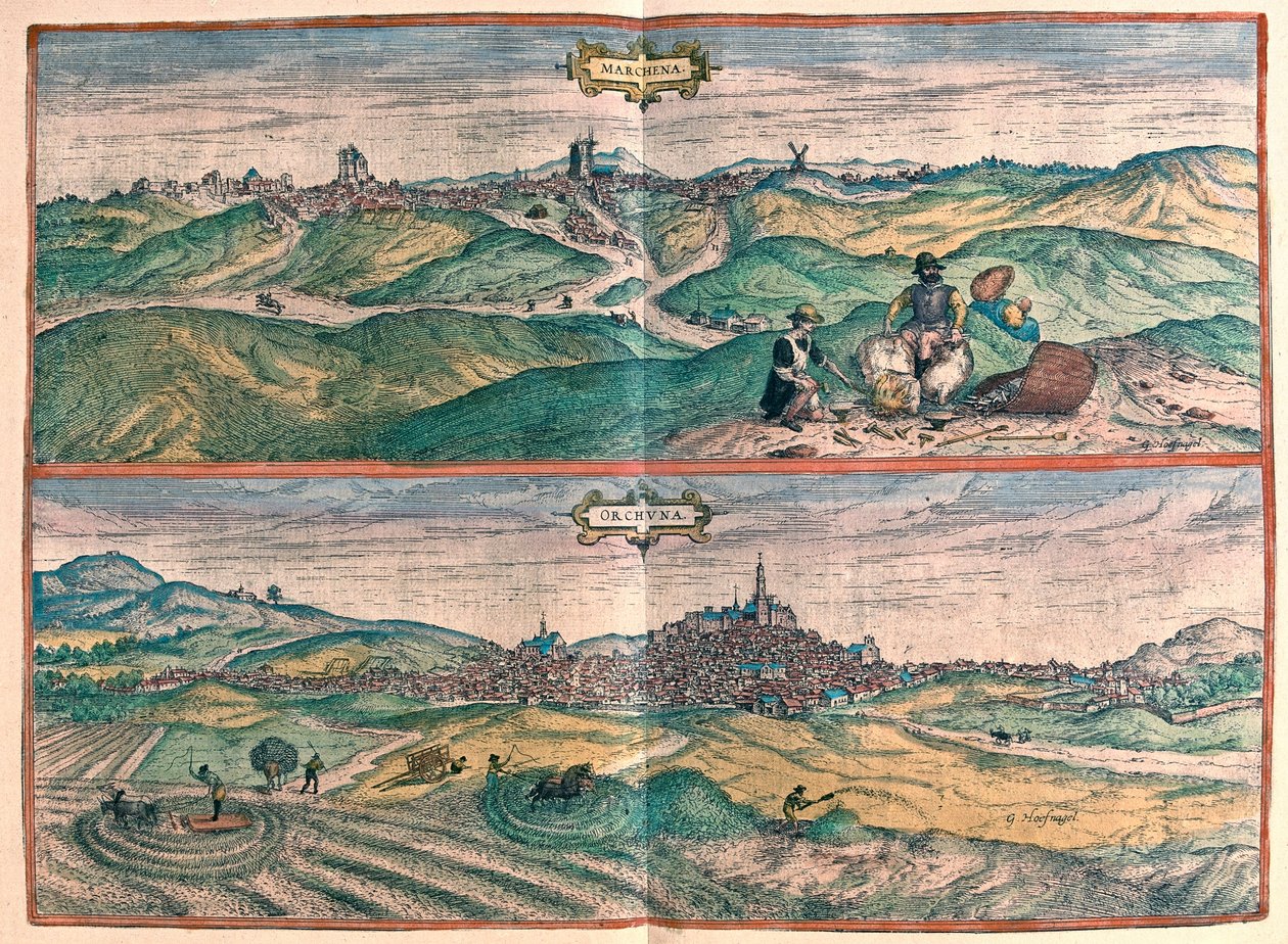 Marchena - Osuna, Katalánsko, Španělsko - v "Civitates Orbis Terrarum" od Georga Brauna, Kolín nad Rýnem 1617 od Georg Braun