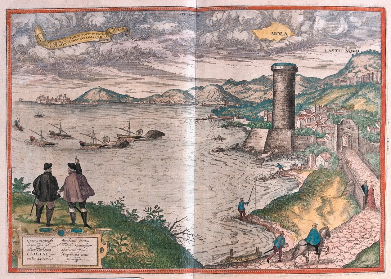 Mola z Bari, Itálie - v knize "Civitates Orbis Terrarum" od Georga Brauna, Kolín nad Rýnem 1617 od Georg Braun