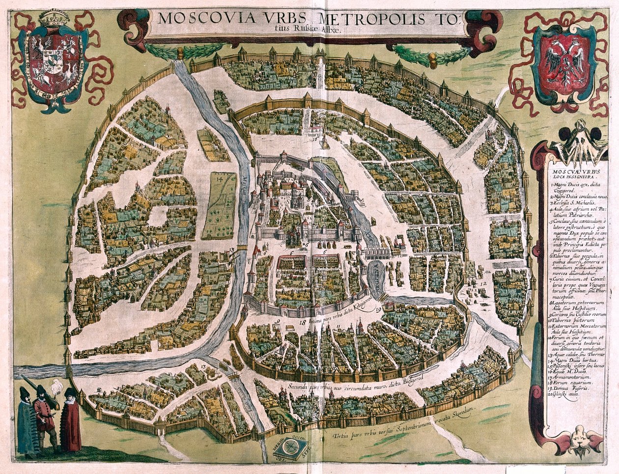 Moskva, Rusko - v "Civitates Orbis Terrarum" od Georga Brauna, Kolín nad Rýnem 1617 od Georg Braun
