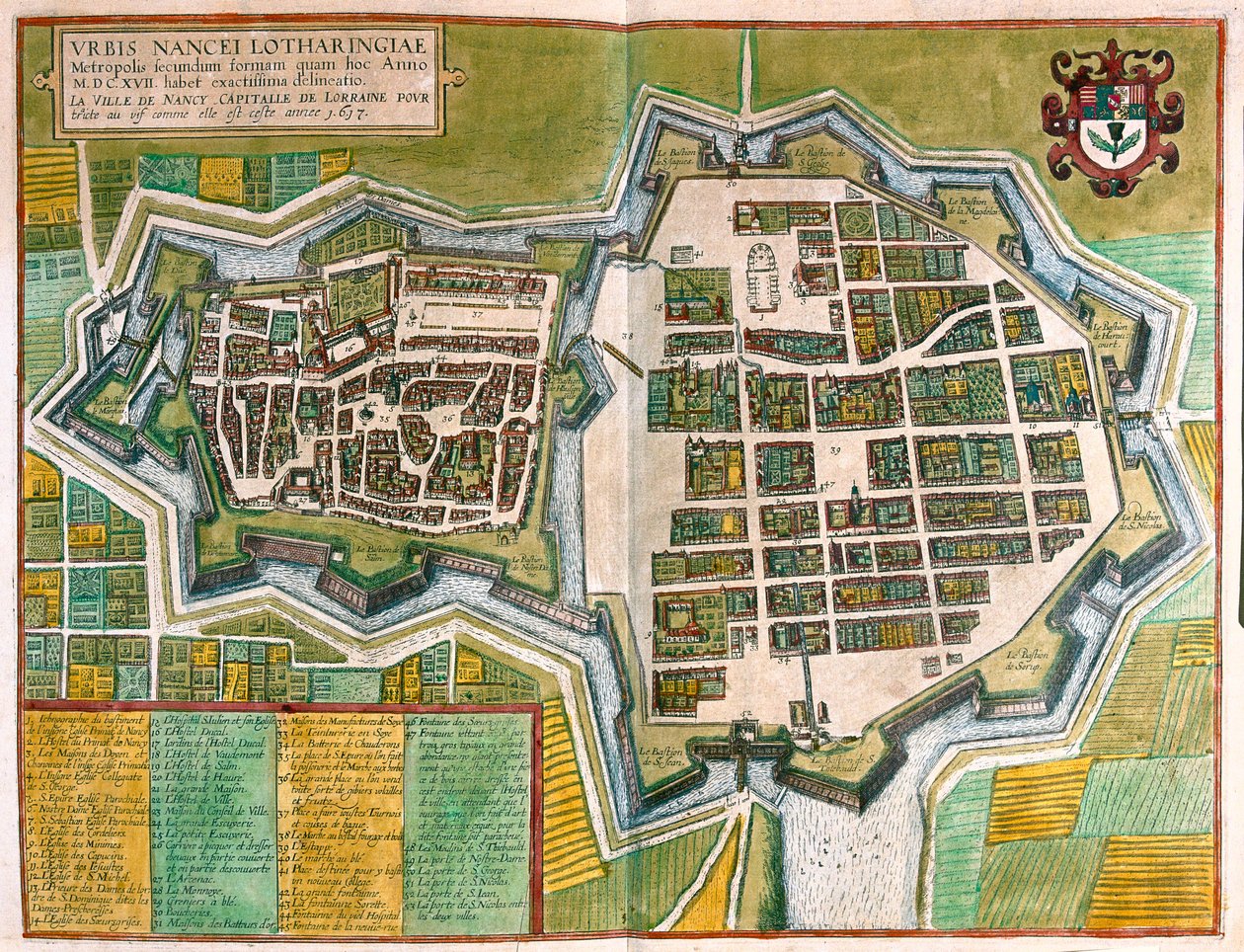 Nancy, Francie - v "Civitates Orbis Terrarum" od Georga Brauna, Kolín nad Rýnem 1617 od Georg Braun