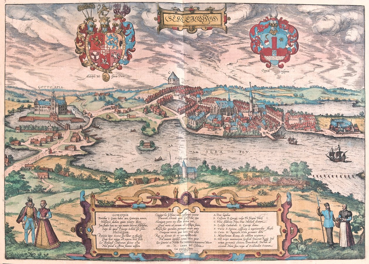 Severní Německo - v "Civitates Orbis Terrarum" Georga Brauna, Kolín nad Rýnem 1617 od Georg Braun