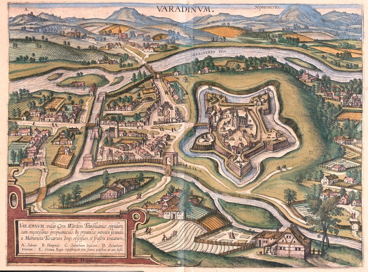 Oradea, Romany - v "Civitates Orbis Terrarum" od Georga Brauna, Kolín nad Rýnem 1617 od Georg Braun