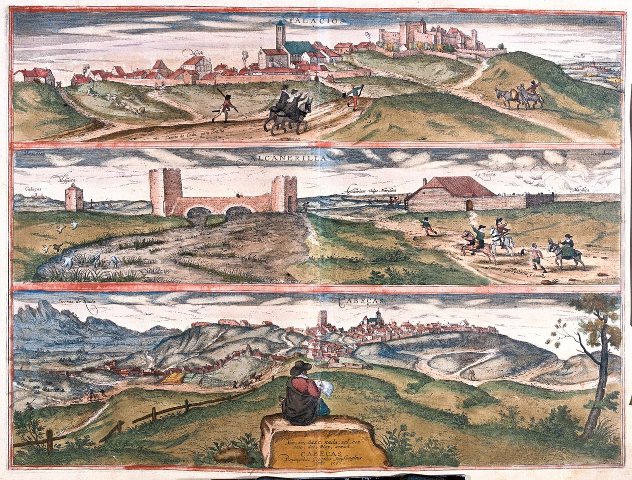 Plasencia - Alcantara - Cabezas, Španělsko - v "Civitates Orbis Terrarum" od Georga Brauna, Kolín nad Rýnem 1617 od Georg Braun