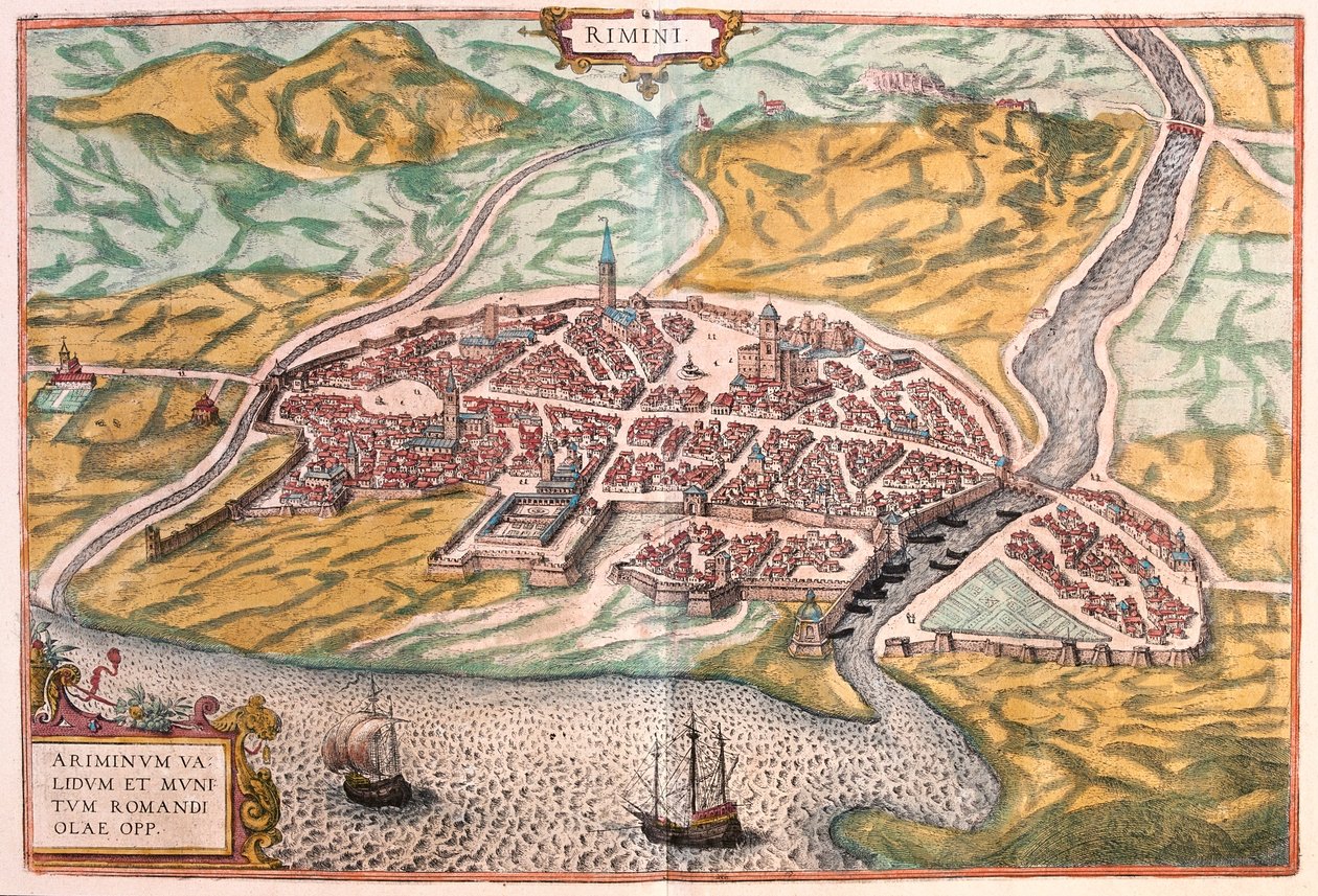 Rimini, Itálie - v "Civitates Orbis Terrarum" od Georga Brauna, Kolín nad Rýnem 1617 od Georg Braun